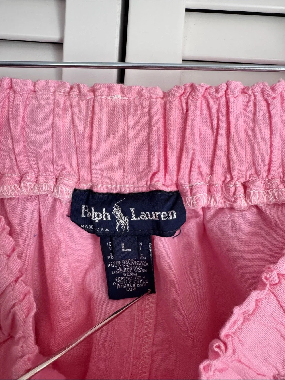 Ralph Lauren Vintage High Waist Pink Shorts Pull On Relaxed Wide Leg M/L NWT